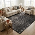 thumbnail image 6 of Kzaei 5'x7' Vintage Washable Area Rug for Living Room, Low Pile Non Slip Carpet Non-Shedding Large Area Rug Soft Indoor Stain Resistant Rug Floral Print Rug, 6 of 7