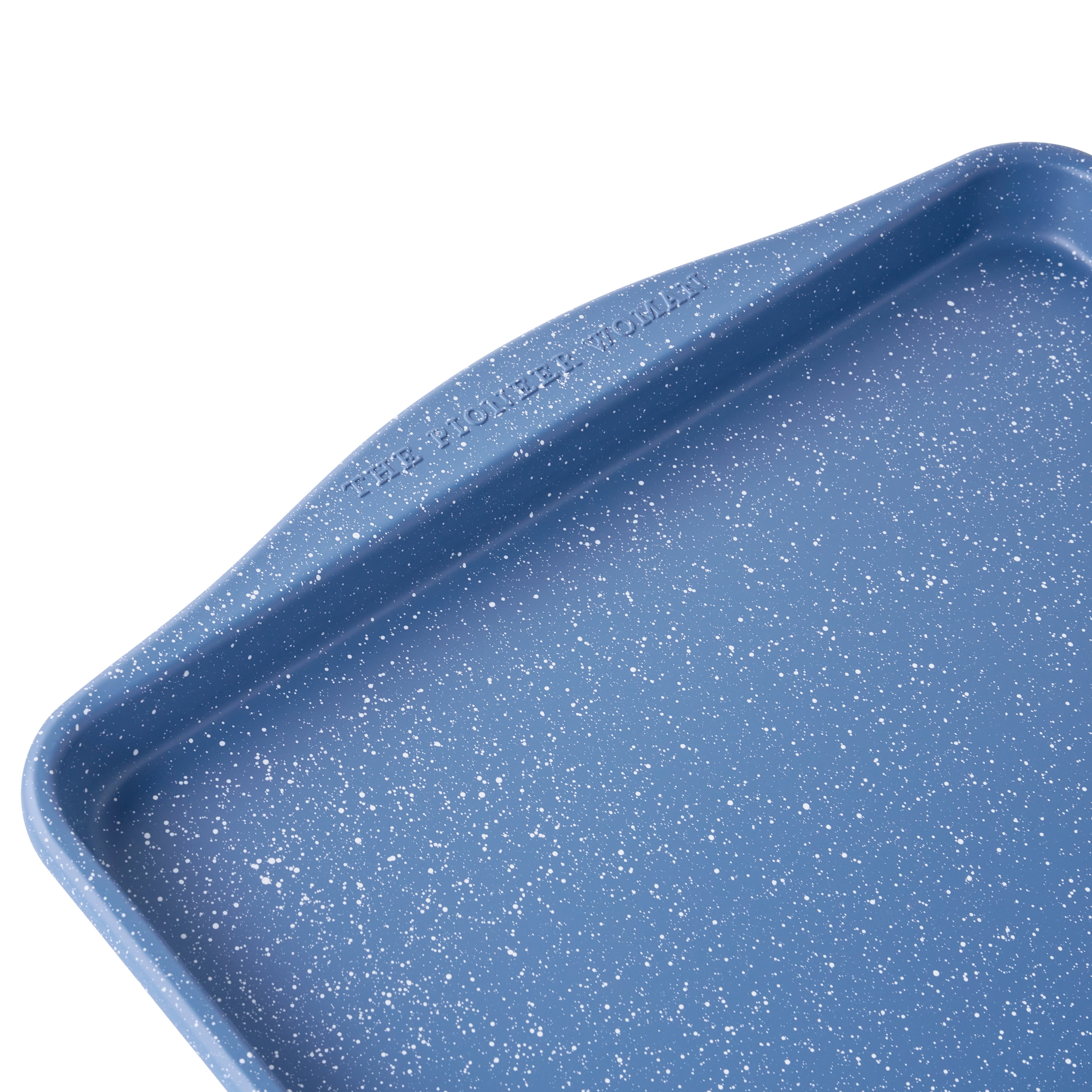 The Pioneer Woman 7-Piece Aluminized Steel Bakeware Set, Nonstick, Blue Speckle