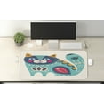 thumbnail image 2 of Animal Computer Mouse Pad, Smiling Cat with Colorful Paisley Motif Style Artwork Pet Lover Theme, Rectangle Non-Slip Rubber Mousepad X-Large, 35" x 15" Gaming Size, Multicolor, by Ambesonne, 2 of 2