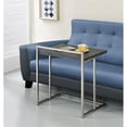 thumbnail image 2 of Pemberly Row Rectangular Modern Metal Snack Table in Weathered Gray/Satin Nickel, 2 of 4