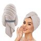 thumbnail image 2 of Toalla de microfibra para el cabello, toalla para secar el cabello con correa elástica, turbantes de secado rápido para cabello mojado, cabello largo, grueso y rizado, toallas súper suaves para envolv, 2 of 9