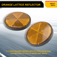 thumbnail image 4 of 2 x 2inch Round Orange Reflectors Universal For Motorcycles ATV Bikes Dirt, 4 of 4