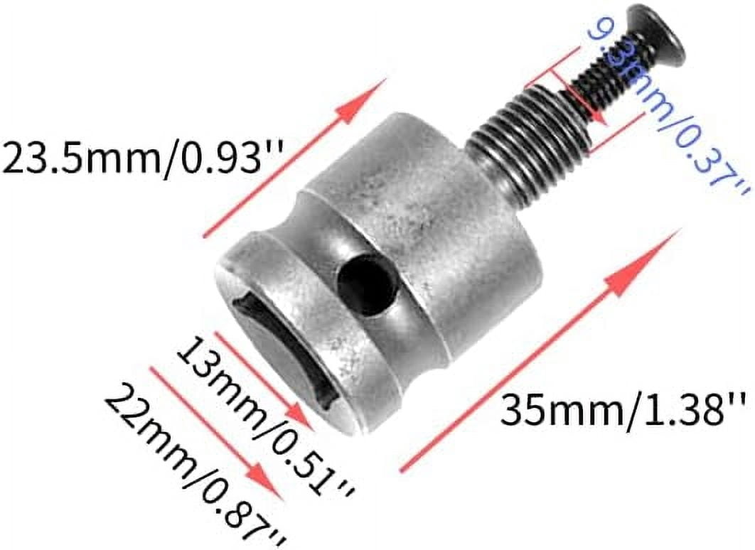 CHANCS 3/8-24UNF 1.5mm-10mm Drill Chuck Adapter Chuck Conversion Drill Sets with Chuck Key SDS Plus Shank and 1/2" Square Female Adaptor for Air Impact Wrench Drill