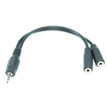 2.5mm 4 Conductor TRRS Y-Split:1 Male to 2 Female 4 Conductor Adapter Cable