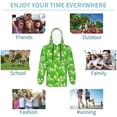 thumbnail image 5 of Lsque Green Cucumber Patten Youth Hoodie Sweatshirt Pullover with Kangaroo Pocket Boys and Girls Hoodie Warm Hoodie for Kids-Large, 5 of 6