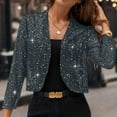 thumbnail image 5 of Fmbrln Sequin Cardigan for Women Long Sleeve Open Front Lightweight Breathable Party Cardigan Jackets Dressy Casual Cropped Shiny Cardigan Coat, 5 of 9