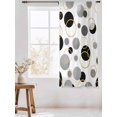 thumbnail image 3 of Sheer Curtains 63 Inch Length, Black Polka Dots Semi Sheer Curtains Light Filtering Window Treatment, Modern Abstract Art Privacy Voile Drapes for Living Room Bedroom 52x63 Inch, 3 of 7