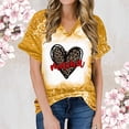 thumbnail image 1 of Fiudx Camisas de Mujer Top de Manga Corta con Estampado Degradado para Mujer, Top Sexy de Verano con Cuello En V y Estampado Regular para El Día Del Mes, 1 of 6