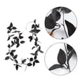 thumbnail image 4 of Halloween Black Rose Leaf Vine 81 Inches, Artificial Plastic Hanging Rattan Decor, Spooky Ceiling Stair Duct Decoration, Gothic Party Home Decor, 4 of 6