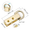 thumbnail image 2 of Bolso Lateral Broche  Hebilla, 8uds 0,28" Metal Suspensión Bolso Correa Cadena Conector con Anilla D para Bricolaje, Bolso Bandolera Hombro (Dorado Claro), 2 of 5