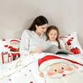 thumbnail image 5 of Feelyou Kawaii Santa Claus Bedding Comforter Set 7 Pieces, Dreamy Festival Full Bedding Set, Christmas Gift Reversible Fitted Sheet Flat Sheet, Breathable Home Decor, 5 of 8