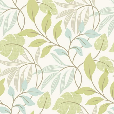 Beacon House Eden Green Modern Leaf Trail Wallpaper