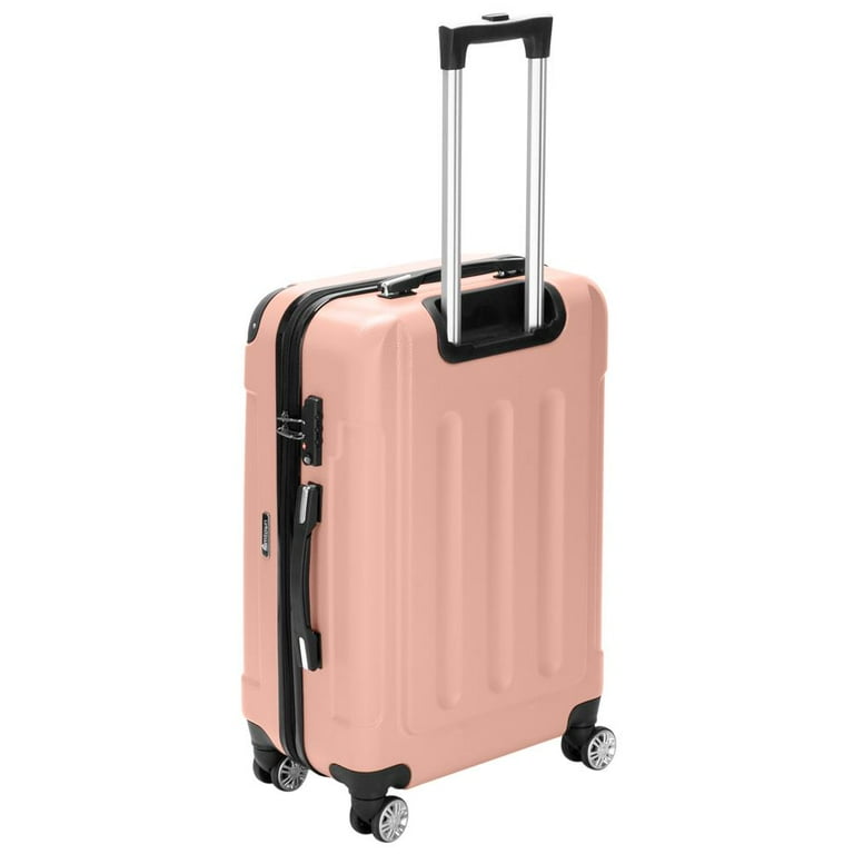 Zimtown 3Pcs 20/24/28 Luggage Set Travel Bag TSA Lock Trolley Carry On  Suitcase Rose Gold 