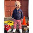 thumbnail image 6 of Cjfdfy Toddler Baby Boy Fall Outfit  Fire Truck Embroidery Long Sleeve Lapel Button Sweatshirt Plaid Pants Sets Toddler Christmas Cute Fall Winter Clothes 6M-4Y, 6 of 10