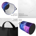 thumbnail image 2 of Sikiie Dreamy Colorful Starry Sky Print Round Dirty Clothes Basket, Waterproof Standing Foldable Storage Basket, for Laundry Room, Bedroom, Bathroom Storage-Small, 2 of 6
