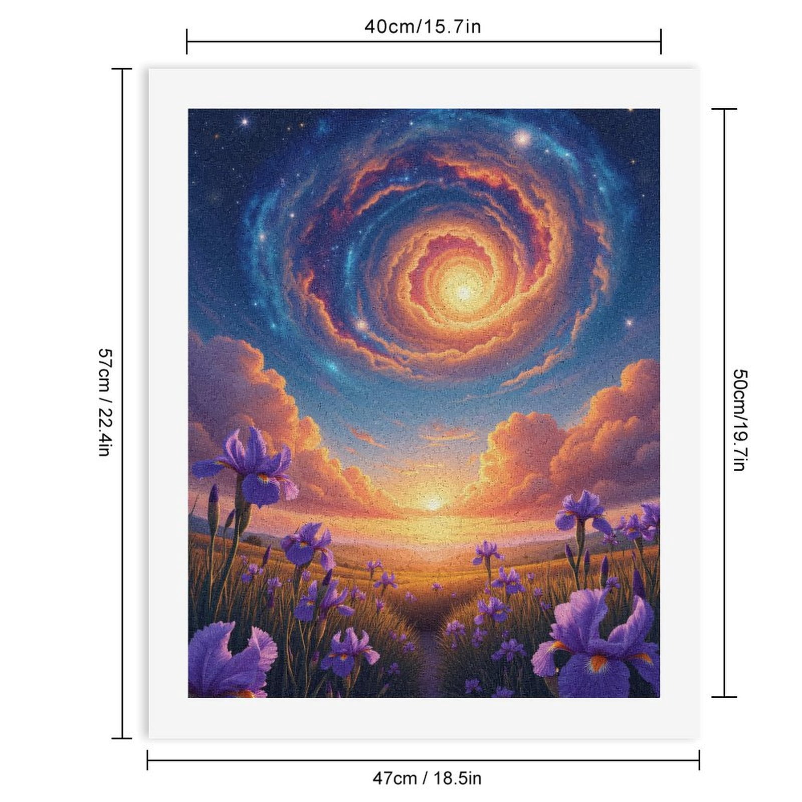 Paint By Numbers Kit for Adults Beginner - DIY Sunset Iris Dreamscape Canvas Painting Kits for Adults, Frameless Paint By Number for Adults for Home Wall Decor 16x20 Inch