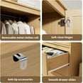thumbnail image 5 of Armoire Wardrobe Closet with 2 Doors,Wardrobe Cabinet with 3 Drawers,Wooden Large Clothing Storage Cabinet with Hanging Rod,Modern Tall Closet for Bedroom, 5 of 7