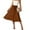Brown, variant on Summer Skirts for Women Casual Solid Color Elastic High Waist Skirt Fashion Knee-Length Skirts with Drawstring Pocket Skirt Dress