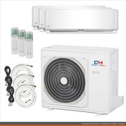 Cooper & Hunter Mini Split AC Heat Pump Ductless 3 Zone 12000 12000 12000 BTU