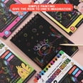 thumbnail image 4 of JVBTVB 10Pcs Scratch Paper Art Set, 10Pcs Scratch Paper for Kids Art Crafts Kits, Rainbow Scratch Paper, Classroom Supplies for Kids Party Activities Halloween Christmas Stocking Stuffer Birthday Gift, 4 of 8