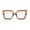 Beige, variant on FEISEDY Oversized Square Blue Light Blocking Glasses Eye Strain Glare Pearl Inlay Arm Cat Eye Fashion Eyewear B2639