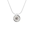 thumbnail image 2 of Delight Jewelry Silvertone Disc 1/2'' - Symbol - At Sign - @ - Hockey Ring Charm Necklace, 18", 2 of 4