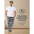 thumbnail image 2 of North 15 Men's Super Soft, Buffalo Plaid with Deer Head, Polar Fleece Lounge Pants-1233-White-3XL, 2 of 10