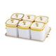 thumbnail image 5 of Plato para servir con divisor para snacks de frutas, con tapa, contenedor para almacenar alimentos Porcelana blanca, 5 of 9