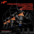 thumbnail image 6 of A-Premium Fuel Injectors Compatible with Jeep Grand Cherokee 1993-1998, Wrangler 1991-1995 1997-1998, Cherokee 1989-1998, Comanche 1987-1992, L6 4.0L, Gas, Set of 6, Replace# 0280155710, 280155703, 6 of 10