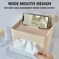 thumbnail image 3 of Multifunctional Tissue Box Holder with Phone Stand and Remote Control Storage, Desktop Organizer Featuring Large Opening and Two Compartments, Ideal for Living Room, Office, or Coffee Table Use, 3 of 10