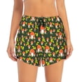 thumbnail image 4 of Lsque Mushroom Leaf Printed Women's Running Shorts with Liner Pockets,Elastic Quick Dry Workout Athletic Gym Yoga Shorts,Womens High Waist Shorts-X-Large, 4 of 9