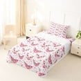 thumbnail image 5 of Erosebridal Pink Pigs Twin Sheet Sets,3D Heart Print Bedding For Girls 3 Pieces, 5 of 6