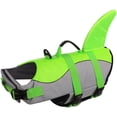 thumbnail image 1 of M, Chaleco salvavidas ajustable para perros de color verde con mango suave, chaleco salvavidas de flotación para piscinas, playas y paseos en bote para mascotas, 1 of 5