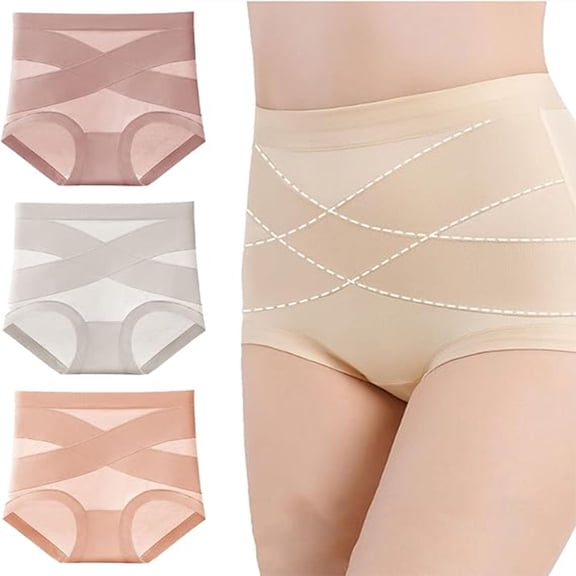Leakproof Panties With Tummy Control, High-Waist Seamless Cotton Shaping Briefs for Women