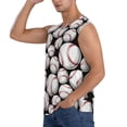 thumbnail image 3 of Kdxio Cute Baseball for Men's Muscle T-shirt,Sleeveless for Workout Running Athletic Gym Lounge Casual, 3 of 7