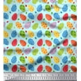 thumbnail image 1 of Soimoi Japan Crepe Satin Fabric Egg Easter Fabric Prints by Yard 42 Inch Wide, 1 of 1