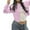 Pink, variant on Crop Cardigan for Women, Yigetop Spring and Autumn New Women's Round Neck Small Buckle Long Sleeve Knitted Cardigan Cropped Cardigan A L