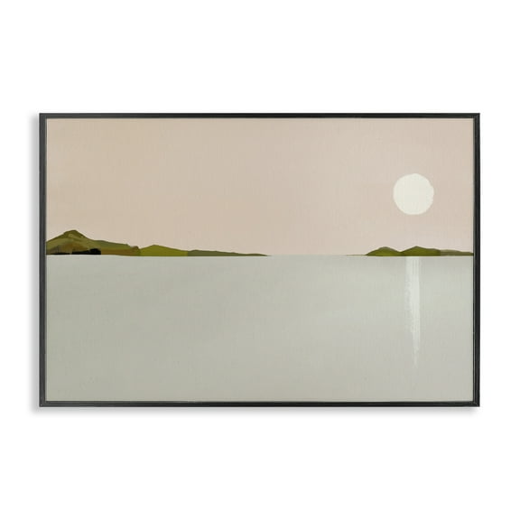 Stupell Industries Morning Has Spoken Landscape Painting Black Framed Art Print Wall Art, 18 x 12
