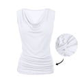 thumbnail image 7 of Fnooota Women's Tank Tops, Cowl Neck Soft Casual Summer Sleeveless T-shirts White Size 3XL, 7 of 7