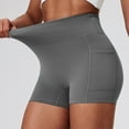 thumbnail image 2 of Mlzmgr Biker Shorts for Women High Waist Stretchy Shorts Spandex 5 Inch Inseam Running Yoga Shorts, 2 of 8