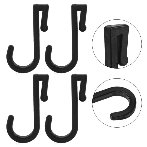PENIKOKO 4-Pack Plastic J Hooks Wall Brackets for Organizing Towels, Bags, and Household Items