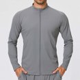 thumbnail image 4 of StSilkitty Mens Athletic Jacket Full Zip Long Sleeve Mock Neck Jacket Lightweight Breathable Running Hiking Fishing Coat, 4 of 6