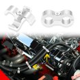 thumbnail image 3 of Unique Bargains 4 Pcs AN4 Vehicle Hose Separator Clamp Fuel Line Connector for Oil Fuel Hose Silver Tone, 3 of 5