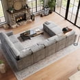 thumbnail image 6 of Senfot Modular Sectional Sofa,Cloud Sectional Couches, Couch Sectional with Large Storage & Ottoman for Living Room, l-Shape (Gray 9-Seater), 6 of 7