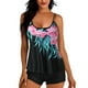 thumbnail image 1 of Trajes de baño para mujer Trajes de baño de dos piezas Camisetas sin mangas con estampado floral con pantalones cortos Trajes de baño con control de barriga OAVQHLG3B Store lin121212, 1 of 3