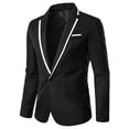 thumbnail image 4 of Traje pequeño para hombre, código de color a juego, corte entallado, sin planchado, chaqueta de traje informal para hombre, lote, 4 of 6