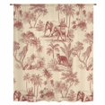 thumbnail image 2 of Tropical Plants Sheer Curtains 54" Long, Farmhouse Retro Elephant Tiger Leopard Light Filering Curtains, Breathable Simi Curtain Privacy Drapes for Kitchen Bathroom Nursery Small Window Treatment, 2 of 9