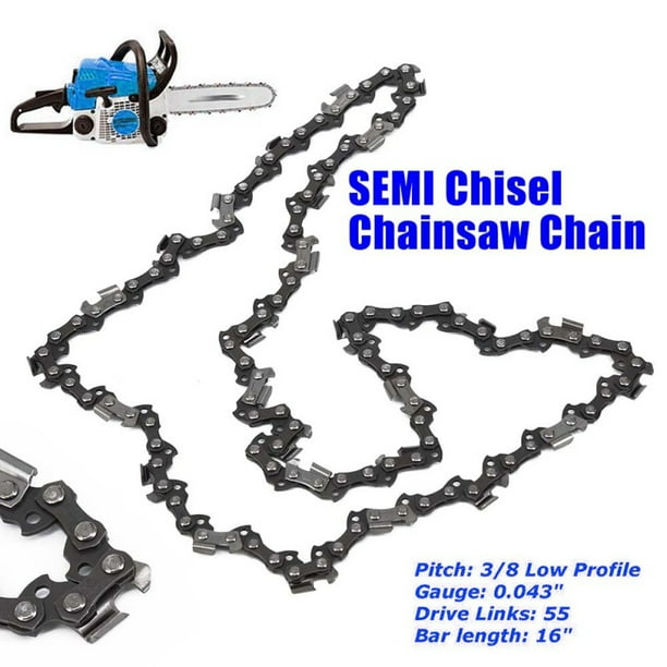 16 Inch Chain for Most Stihls Chainsaw Bar 3/8 Pitch .043 Inch Gauge 55