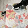thumbnail image 3 of Ambesonne Floral Grommet Curtain, Retro Warm Colored Fall, 50" x 108", Coral Yellow Grey, 3 of 6