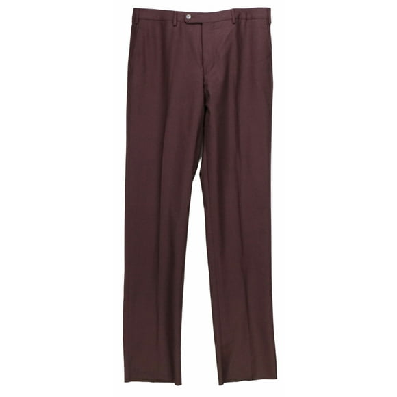 Vigano Pantalon Habillé en Laine Bordeaux pour Homme - 36